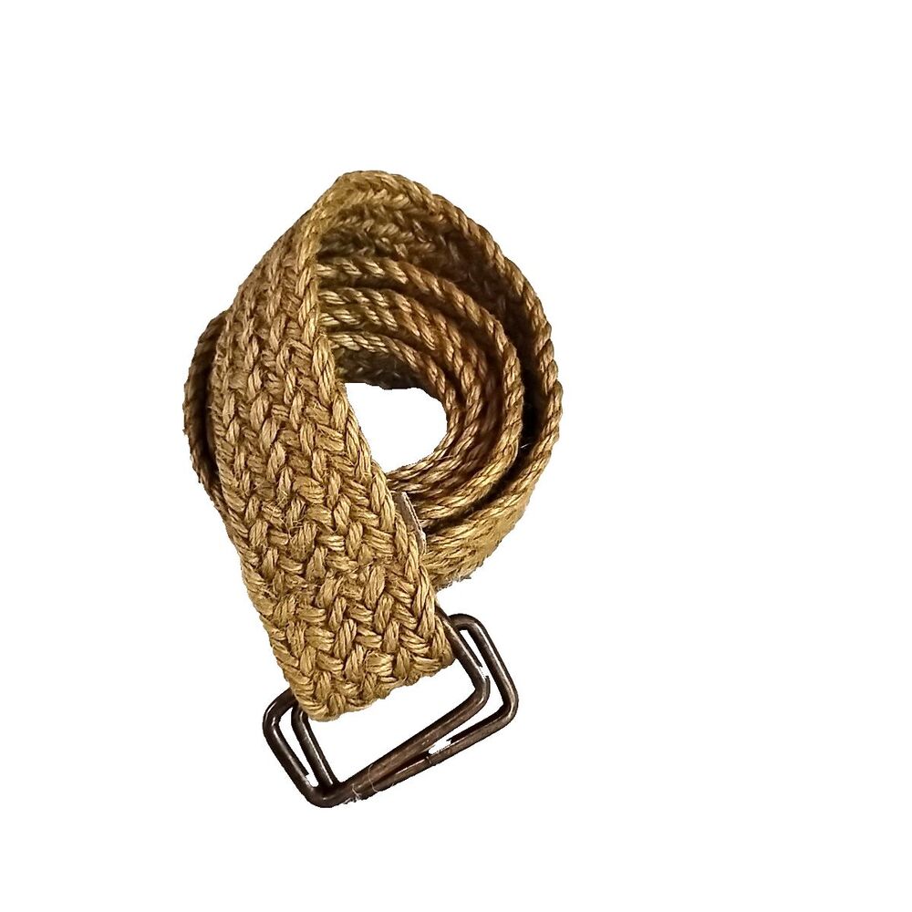 Woven Jute Belt 45" Highly Adjustable Buckle Festival 1.5" Wide